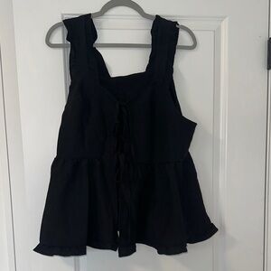 Women's Black Sleeveless Top
